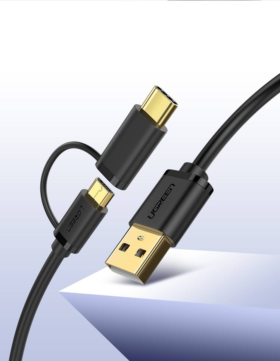 2 In 1 Micro USB And TypeC Charging Cable
