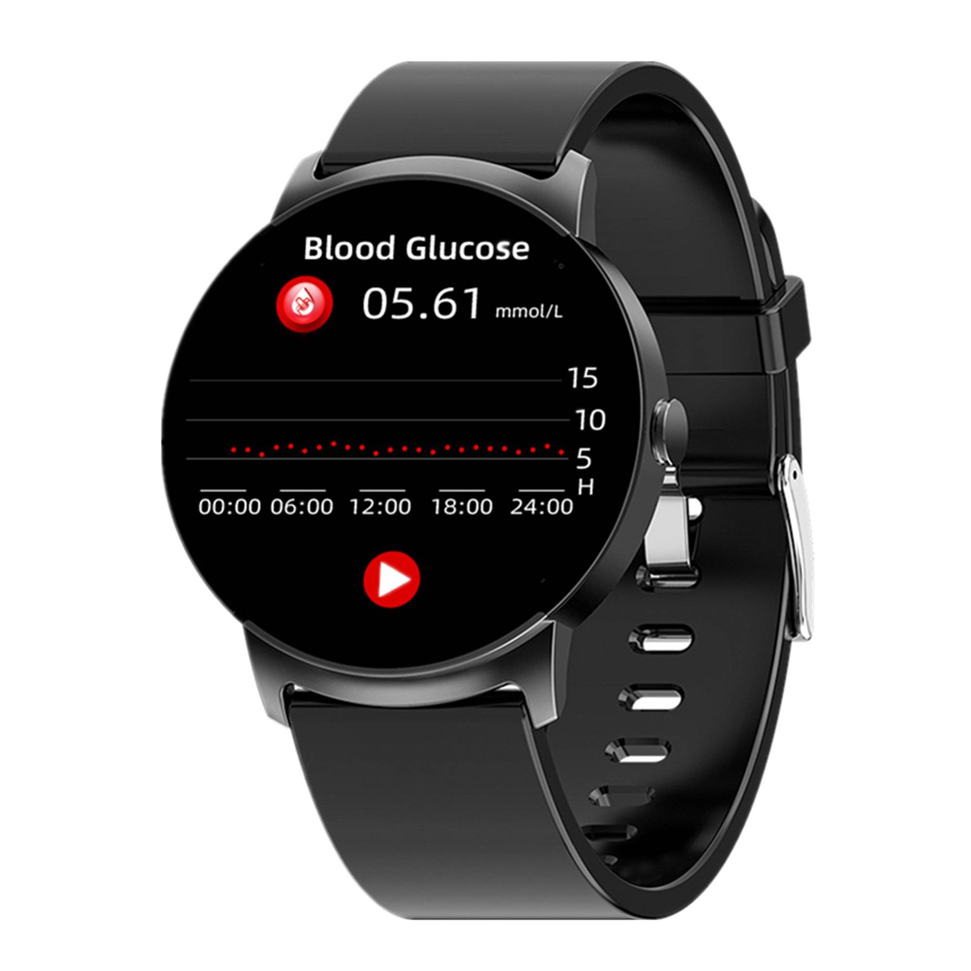 Smart Watch With Blood Glucose Monitor And Body Temperature